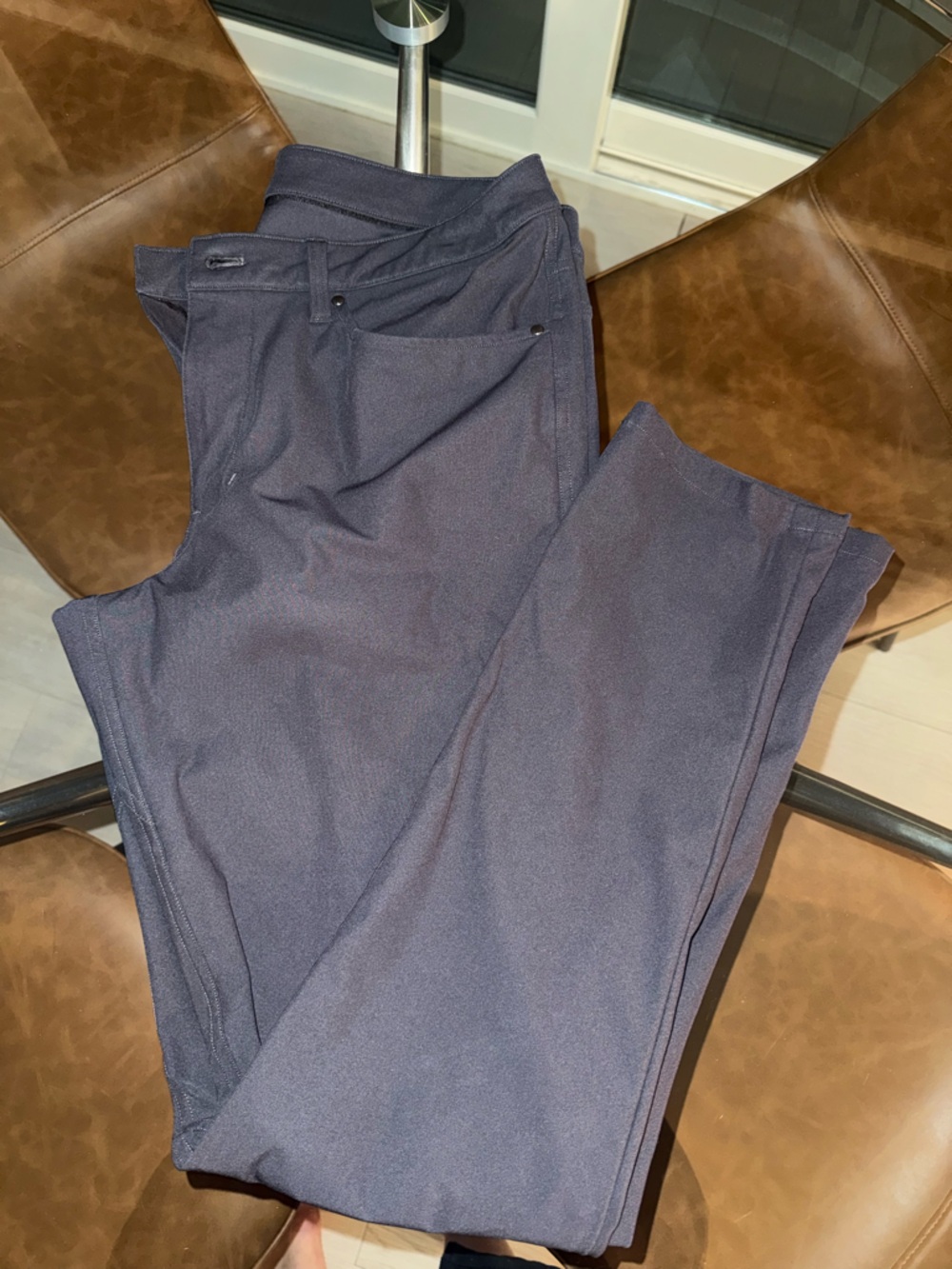 Lululemon men’s pants size 32 x 34 but fit like a 32 x 32 per husband